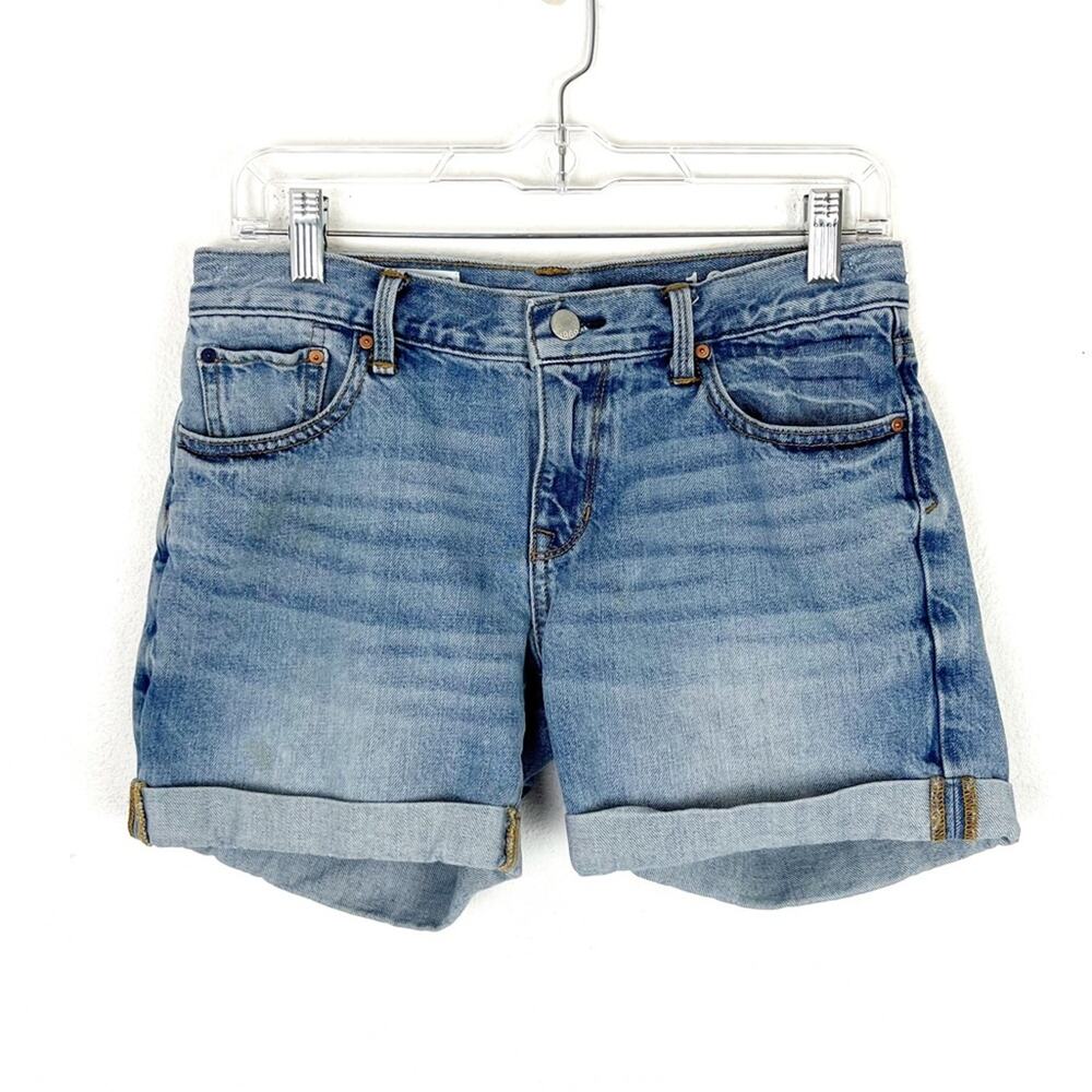 GAP Sexy Boyfriend Jean Shorts Cuffed 26